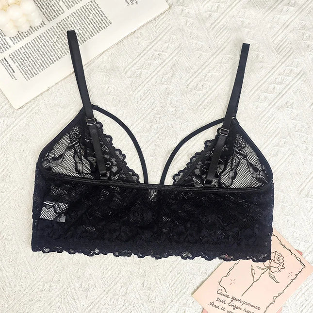 Summer New Style Lace Sexy Front Buckle Design Without Chest Pad V-neck Hot Girl Inner Sleeveless Backless Sexy Female Lingerie