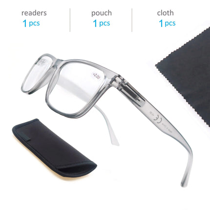 Oversized Reading Glasses Men Big Head Readers Women XL Eyeglasses Wide Square Large Read Glasses With Spring Hinge Clear Vision