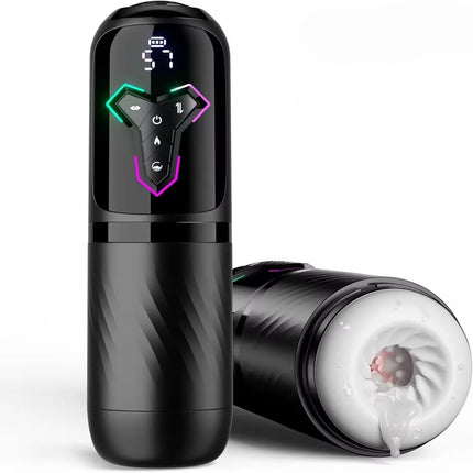 Automatic Telescopic Male Masturbator  5 IN 1 Mode Penis Pump Sucking Vibrating Sex Machines LCD Display Sex Toys for Men