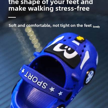 Kids Sandals Hole Children's Shoes Slippers Soft Anti-Skid Cartoon DIY Design Hole Baby Shoes Sandy Beach For Boys Girls