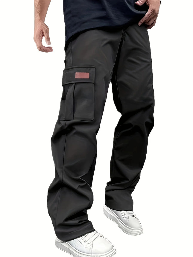 2026 Amazon Summer New Men's Work Pants European and American Independent Station Drawstring Multi Pocket Casual Pants