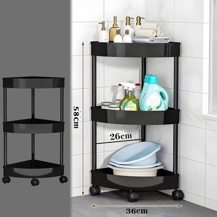 With Swivel Wheels Small Cart Shelf Snacks Racks Trolley Holder Home Bathroom Kitchen Organizer Multi-layer Movable Storage Rack