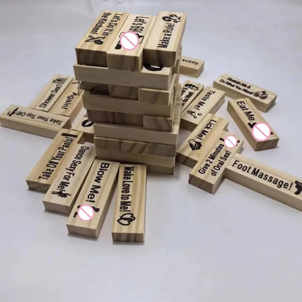 Block Tower Game Couple Activities Date Night Ideas Valentine Tumbling Tower Stacking Blocks Game For Adults Couples Night Party