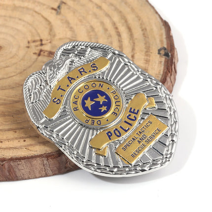Movie Game Resident Evil Keychain Raccoon Symbolize Police Pendant Badges Cosplay Props Women Men Fans Jewelry Accessories Gifts