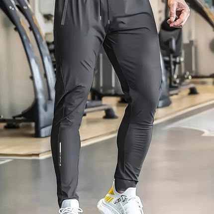 Men's High Elastic Zipper Pocket Trousers Lightweight Drawstring Sports Pants Gift Mens Sweatpants Fishing Vintage Football Man
