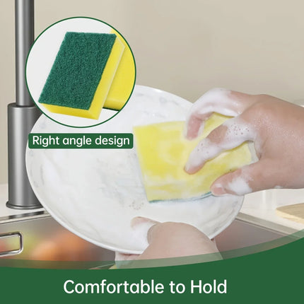 10-50Pcs Double-Sided Scouring Pads Kitchen Sponge Dishwashing Scrub Pads for Pot Bowl Home Cleaning Tools
