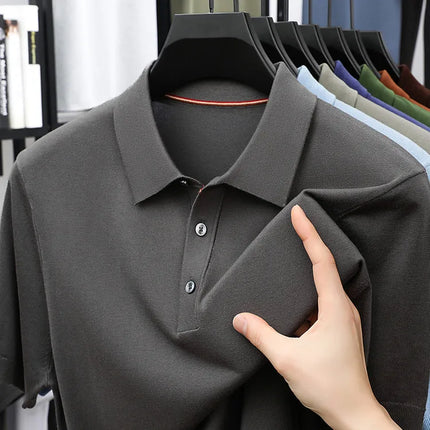Men's Lyocell Polo Shirt - Summer Essential 100% Breathable Tencel Wrinkle-Free & Eco-Friendly Soft Handfeel 17 Colors Available