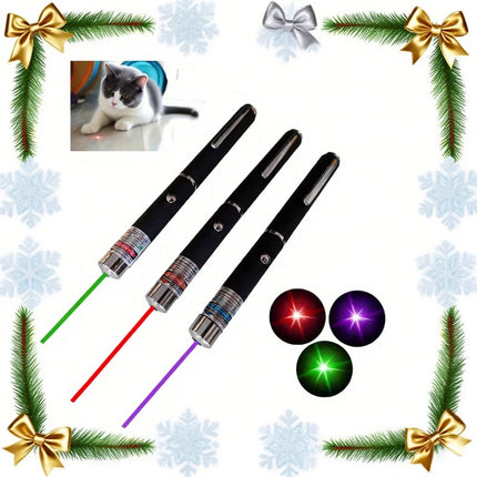 2-in-1 Mini LED Pointer Flashlight Pet Training Torch Scratching Toys for Pets and Cats Christmas Birthday Gifts No Battery