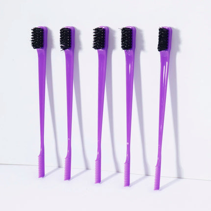 5PCS Edge Control Hair Brushes – Multiple Colors, Professional Salon Styling Tool for Real Hair Wigs