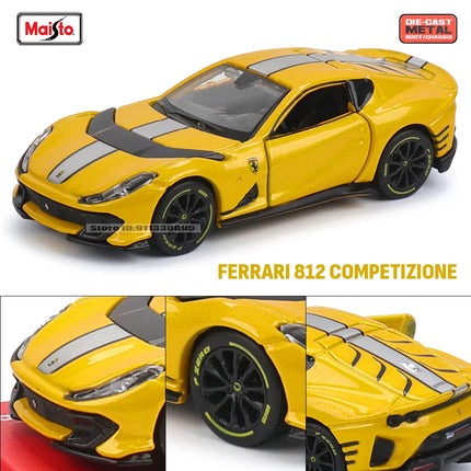 Maisto 1:64 Ferrari 812 Superfast SF90 SP1 Lamborghini 37 Chassis full alloy die-casting car model collection gift toys