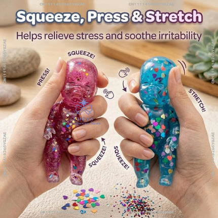 Squishy Babies Glitter Purple Baby Squishy Slow Rising Sugar Swaps Style Stress Relief Fidget Toys Easter Stuffers Party
