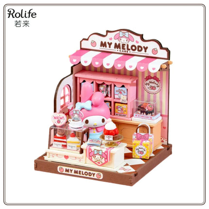 New Rolife Sanrio Dreamland Super Cute Diary Series DIY Handmade Music Box Surprise Assembly Toy Gift Original in Stock