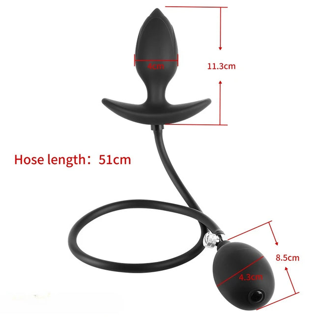 2026 Magnetic Suction Inflatable Anal Plug with Built-in Steel Beads, Large Dildos, Vaginal Expander, Men's Butt Dilator, Couple's Sex Toys