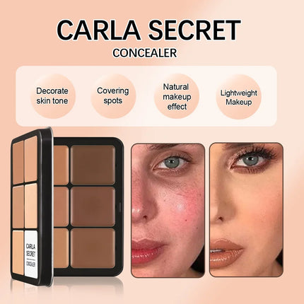 12 Colors Concealer Multi-Purpose Makeup Brightening Not Stuck Powder Contour and Highlighter Palette Bronzer Cream Palette