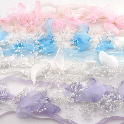 Sweet Butterfly Wreath Headband For Kids Children's Forest Style Hairbands Princess Flower Hair Band Flower Girl Headpiece