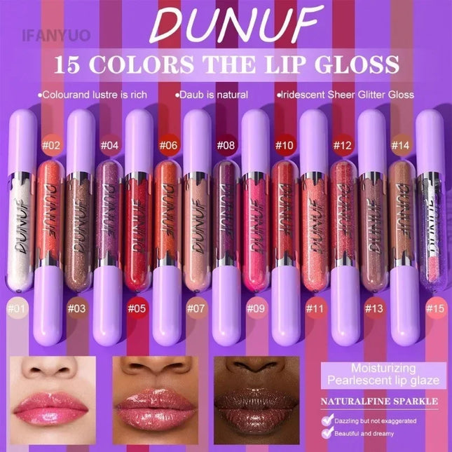 1pc Metallic Liquid Lipstick Long Lasting Glitter Lip Glaze Waterproof Moisturize Brown Lip Tint Shiny Shimmer Lipgloss Makeup