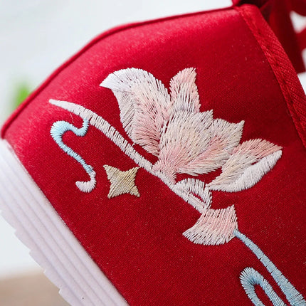 Chasing Moon Hot Sale Of The Season New Style Ming Dynasty Hanfu Shoes National Style Upturned Head Cotton Shoes Ancient Wedding