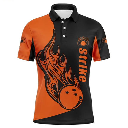 Bowling Game Jersey New Design Men Women Lapel Short Sleeve Polo Shirt Cool Graffiti Graphic Funny Personality Custom Top 2025