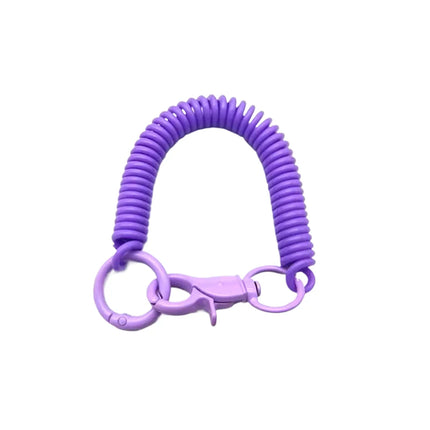 Colorful Lobster Clasp ID Card Holder Lanyard Keyring Anti-lost Spring Rope Retractable Keychain Mobile Phone Chain