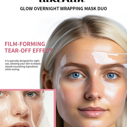 Glow night Wrapping Mask Deep Hydration Care Reduces Sagging&Dullness Even Skin Tone Mask Collagen Turmeric Hydrating Moisturize