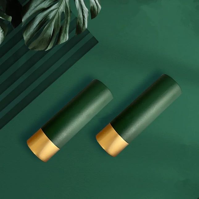 Green/Black 12.1mm Empty Portable Aluminum Pink Lipstick Tube DIY Round Lip Balm Container Lipstick Shell Packaging