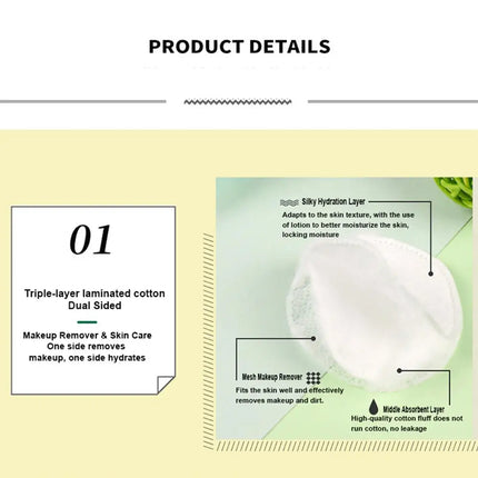 100pcs Cotton Pads Round Make-Up Cotton Soft Make Up Nail Polish Remover Makeup Remover Pads Disposable Clean Cotton for Face