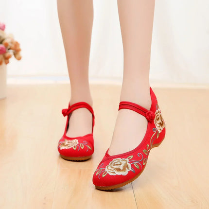 Casual Shoes for Women, Fashion Vintage Elegant Ethnic Style Embroidery Streetwear Chinese Style Women's Shoes, Summer New