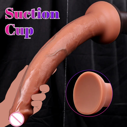 Super Long Realistic Soft Silicone Dildo glans Penis Butt Plug Prostate Massager Vagina Anal Suction Cup Sex Toys For Women men