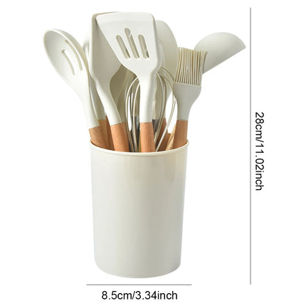 12Pcs Silicone Kitchen Utensil Set / Set Ustensiles Cuisine Silicone