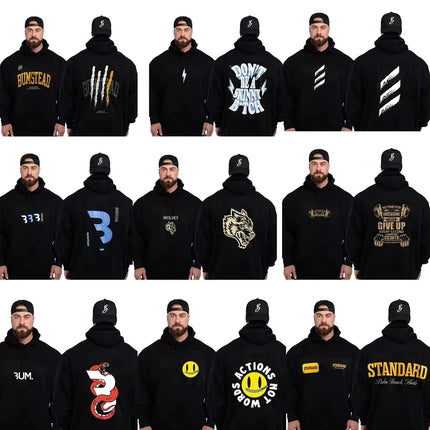 Autumn and Winter Gym Men's Hoodies Thavage Muscular Men CBUM  Gym Hoodies CBUM Fitness Joggers CBUM