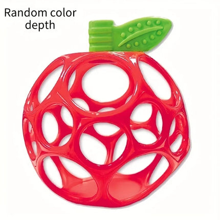 Baby Apple-Shaped Toy Ball Rattles Soft Ball Toy Newborn Grasping Teethers Hand Bell Sensory Toys Kids Educational Toys for 0-12