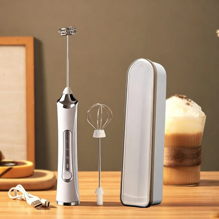 Wireless Milk Frother Electric Type-C Handheld Blender Stainless Steel Mini Coffee Maker Whisk Mixer For Coffee Cappuccino Cream