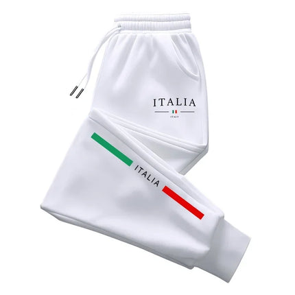2026 Hot Sale Italy Print Sweatpants High Quality Male Daily Casual Sports Jogger Pants All Season Home Outdoor Comfort Trousers