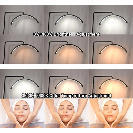 FOSOTO Overseas Warehouse LED Video Light Half-moon Fill Light Lash Nail Desktop Light For Beauty Eyelash Tattoo Makeup