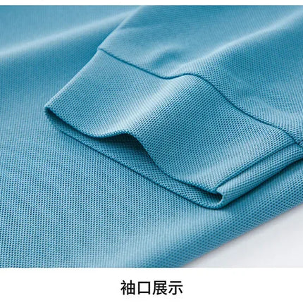 New Men's Long-sleeved Cotton Polo Shirt Fashion Embroidery Casual Bottom Pullover Shirts Tops Men's Clothing