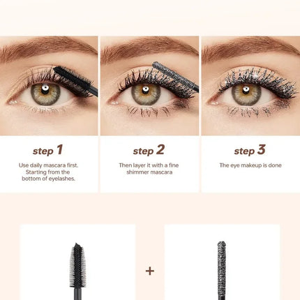 Silver Blue Purple Quick Dry Mascara Diamond Glitter Curling Thick Shiny Eyelashes Long Lasting Waterproof Sexy Mascara Makeup