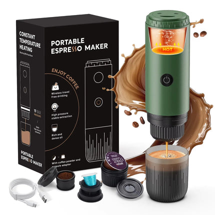 Zai xiao Portable Espresso Machine 3-in-1 Travel Coffee Maker for Camping Hiking Office Self-Heating with USB-C