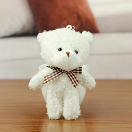12-500Pcs Mini Bears with Bow Tie Plush Stuffed Tiny Bears Doll Bulk Small Animal for Graduation Gift Birthday Gifts Party Favor