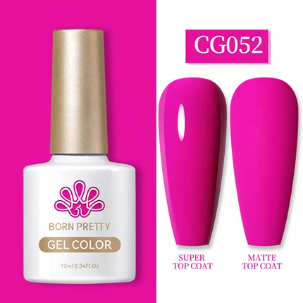 BORN PRETTY 10ml Gel Nail Polish Gel 130 Colors Semi Permanent Solid Nail Gel Varnish Soak Off UV Gel for Base Top Coat