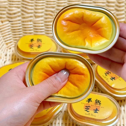 1/2pcs Squishy Cheese Bread Squeeze Toy Stress Relief Slow Rising Sensory Fidget Toys for Anxiety ADHD Autism for Kids Adults