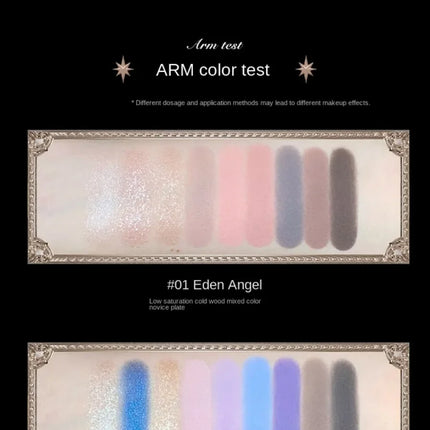 Little Angel Flower Knows Eyeshadow Palette Eye Glitter Make Up Palette Long Lasting 9 Color Eye Shadow For Girl And Women