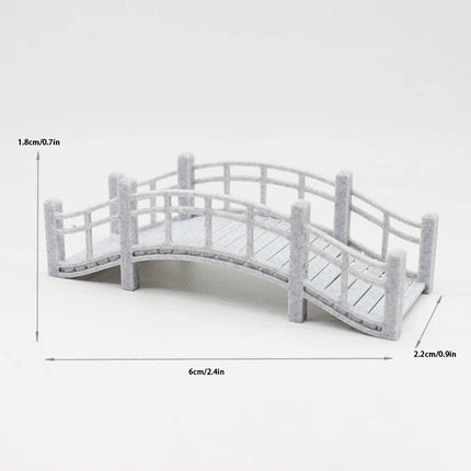 1PC DIY Terrarium Ornaments Miniature Small Bridge Figurine Fairy Garden Bonsai Rockery Lanscaping For Room Decoration