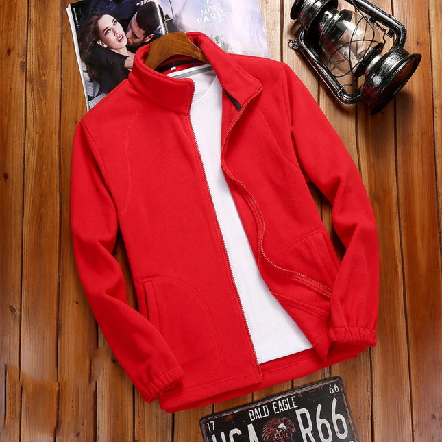 2025 New Multicolor Women's Zipper Cardigan Sweatershirt Warm Coral Jacket Ladies Outdoor Running Polar Fleece Coat Clothes