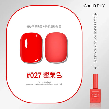 Gairriy 15ml Gel Nail Polish 60 Colors Glitter Soak Off UV LED Semi-Permanent Varnish Nail Art Salon Nail Polish Free Shipping