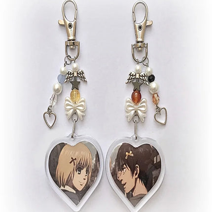Attacking giants  armin & eren keychains
