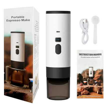 Portable Coffee Machine Wireless 3-in-1 for Ground/Nespresso/DolceGusto Capsule 15Bar 7800mAh Digital Display