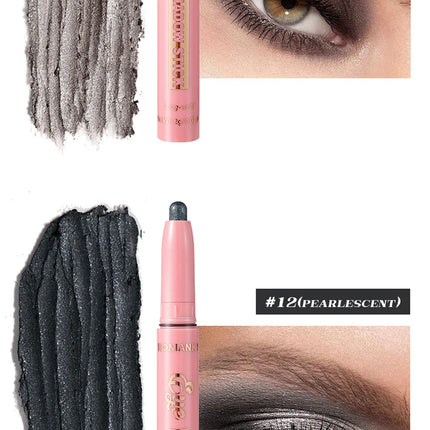 6Pcs Set Matte Effect Eyeshadow Stick   Natural and long-lasting Multi-purpose Shiny Metallic Matte Shimmer Highlighting Eyeline