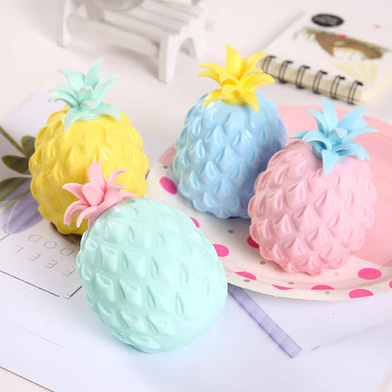 Soft Squeeze Toys Pineapple Stress Relief Ball Water Feeling Squishy Sensory Toys Water Beads Squeeze Fidget Toy Anti Anxiety