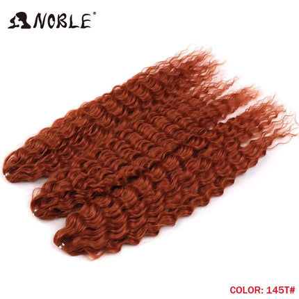 Noble 24Inch 300g Crochet Hair Curl Hair Water Wave Ombre Blonde Twist Crochet Hair Braid Hair Deep Wave Braiding Hair Extension