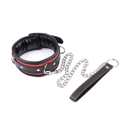 Sex Toys for Women Men Leather Slave BDSM Collar with Leash Adult Games Sex Bondage Restraint Neck Cuffs Fetish Collar Erotic